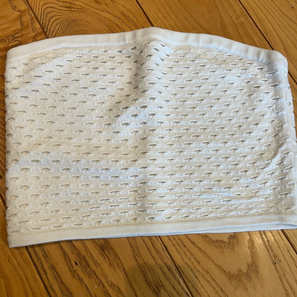 White Knit Tube Top